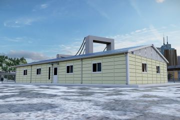 207 m² Prefabrik Ofis