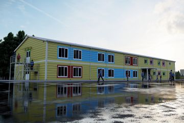 1032 m² Prefabrik Okul